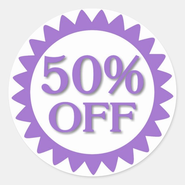 Vente 50% de stickers cercle violet (Devant)