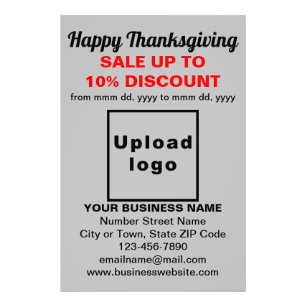 Vente d'action de grâces sur papier photo gris