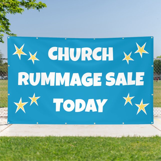 Vente de charité de l'église ! Bannière (Dehors)