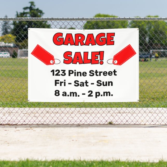 VENTE DE GARAGE SUR MESURE ! Banderole (Insitu)
