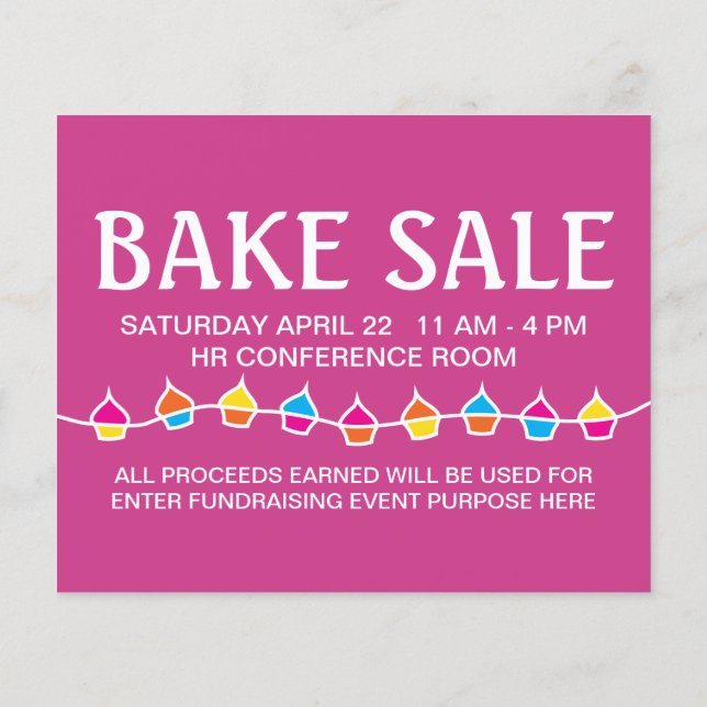 vente de gâteaux prospectus (Dos)