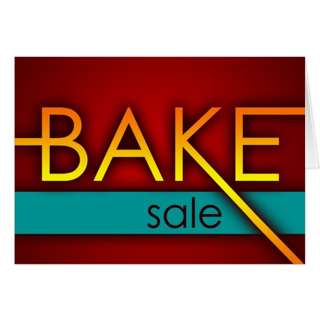 vente de gâteaux (typographique) (Devant Horizontal)