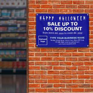 Vente de Halloween d'affaires sur une bannière rec