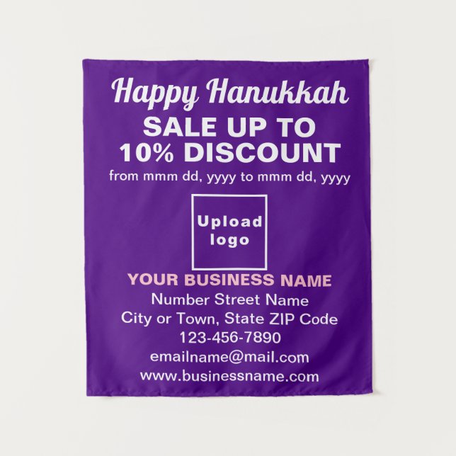 Vente de Hanoucca d'affaires sur Tapisserie Violet (Devant)