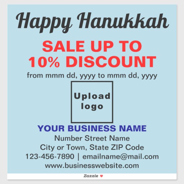 Vente de Hanukka Entreprise Autocollant Vinyle Ble (Feuille)