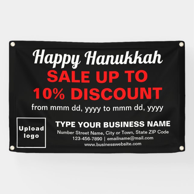 Vente de Hanukkah d'affaires sur une bannière rect (Horizontal)