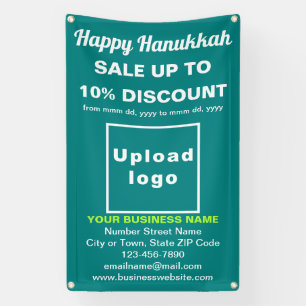 Vente de Hanukkah d'affaires sur une bannière vert