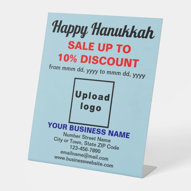 Vente de Hanukkah Entreprise sur un Panneau sur Pi (Recto)