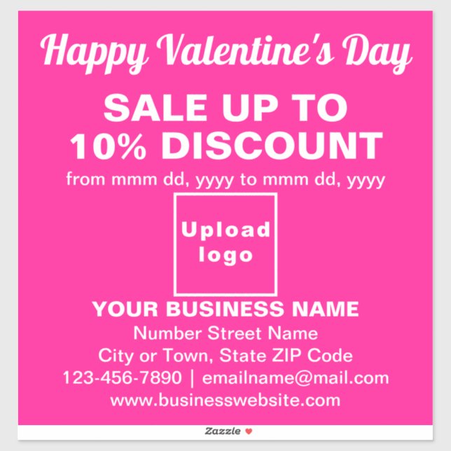 Vente de la Saint-Valentin sur autocollant vinyle  (Feuille)