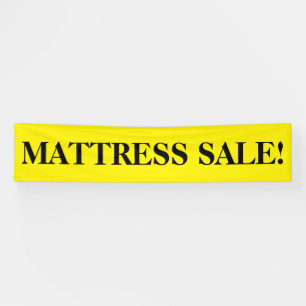 Vente de matelas simple panneau de bannière jaune