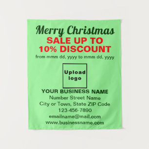 Vente de Noël d'affaires sur la Tapisserie verte l