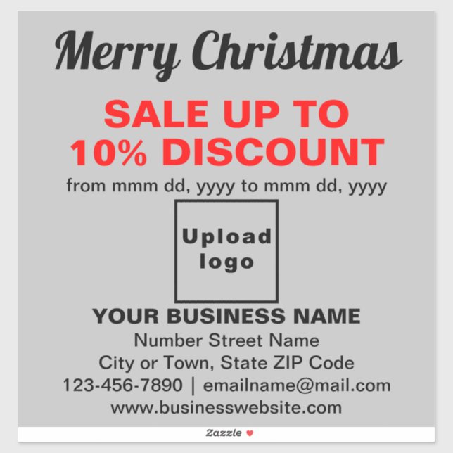 Vente de Noël d'entreprise sur Autocollant en Viny (Feuille)