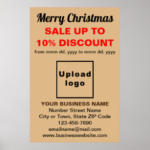 Vente de Noël pour les entreprises sur un poster m