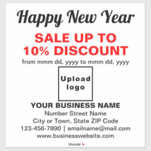 Vente de Nouvel An sur Sticker en Vinyle Blanc