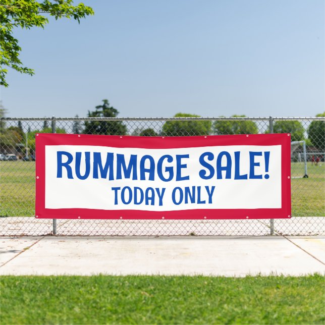 Vente de rummage ! Bannière patriotique (Insitu)
