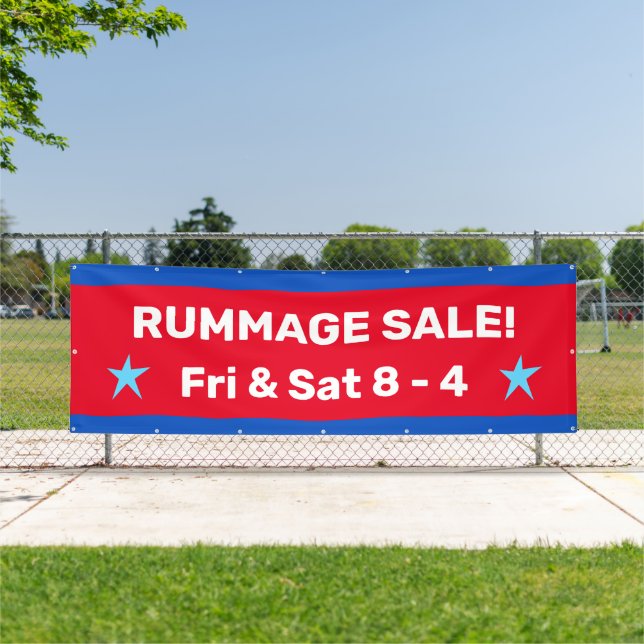 Vente de rummage ! Bannière patriotique personnali (Insitu)
