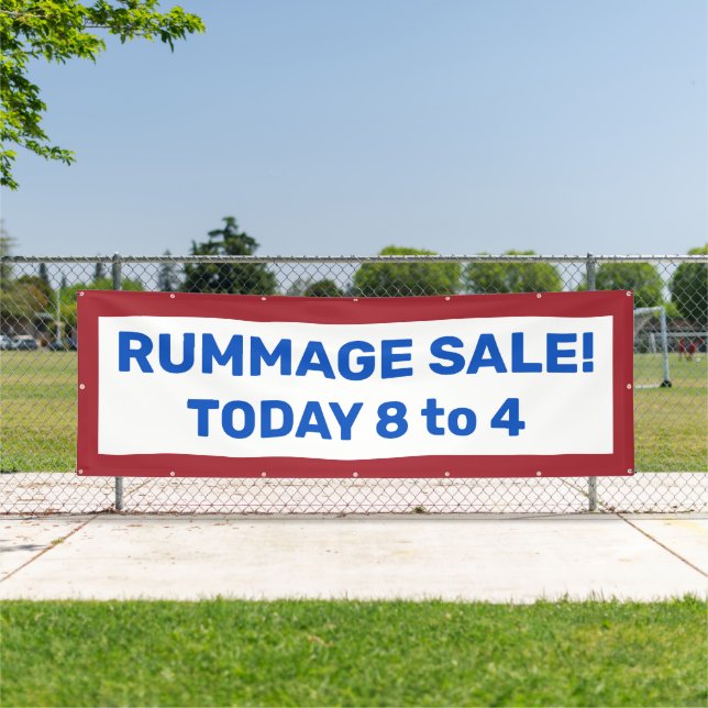 Vente de rummage ! Bannière patriotique personnali (Insitu)