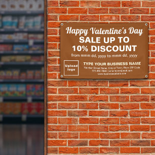 Vente de Saint-Valentin sur bannière rectangle Bro