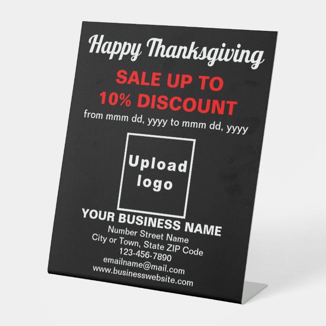 Vente de Thanksgiving Entreprise sur Panneau sur P (Recto)