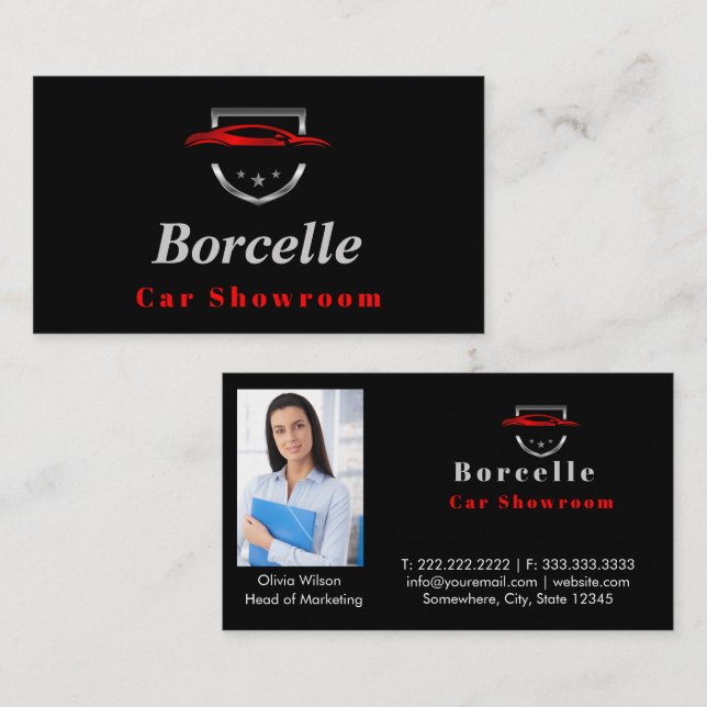 Vente de voitures de luxe et Carte de visite de se (Devant / Derrière)