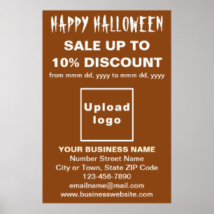 Vente d'Halloween d'affaires sur affiche Brown