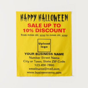 Vente d'Halloween d'affaires sur Tapisserie jaune