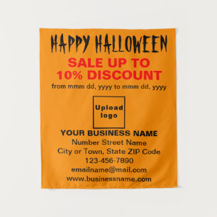 Vente d'Halloween d'affaires sur une tapisserie or