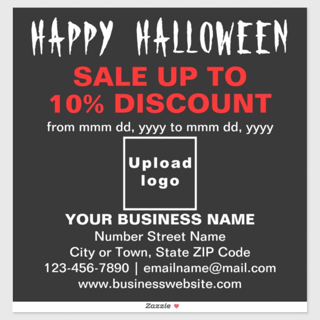 Vente d'Halloween Entreprise Autocollant Vinyle No (Feuille)