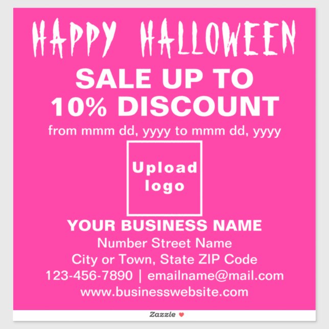 Vente d'Halloween Entreprise Autocollant Vinyle Ro (Feuille)