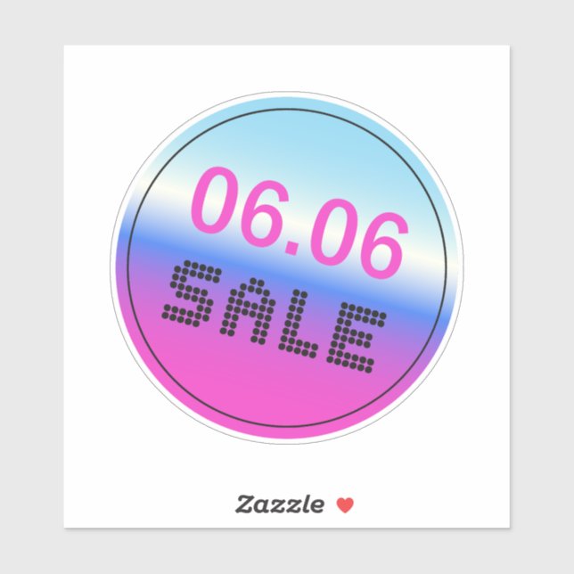 Vente du 6 juin Autocollant de style holographique (Feuille)