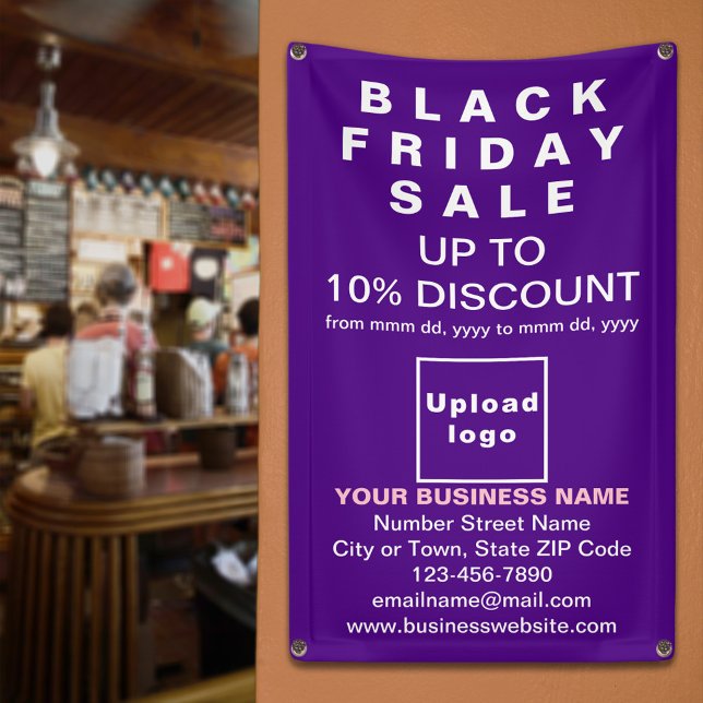 Vente du vendredi noir sur bannière violette (Black Friday Sale on purple banner)