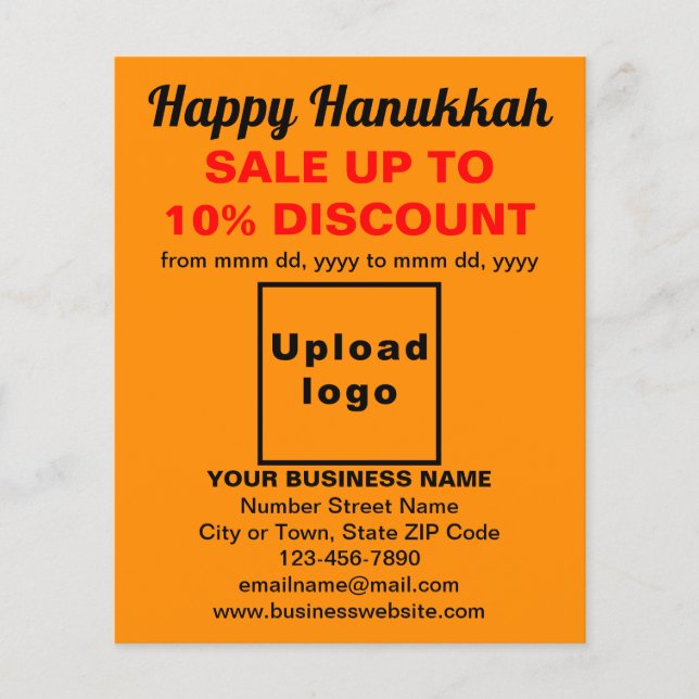 Vente Hanoukka d'entreprise sur le prospectus oran (Devant)