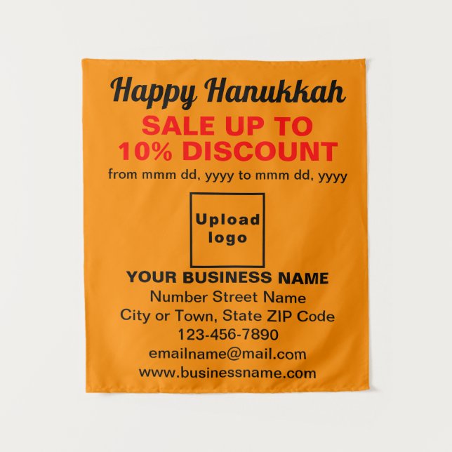 Vente Hanoukka d'entreprise sur Tapisserie orange (Devant)