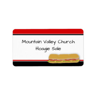 Vente Hoagie Étiquette Hoagie