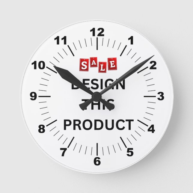 VENTE ! Horloge murale, Acrylique ronde de 8 po (Recto)