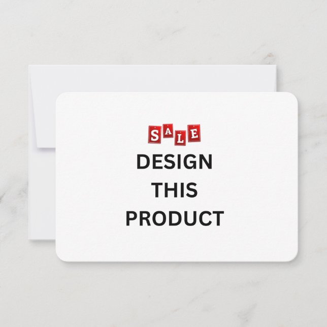 VENTE ! Invitation - 3,5" x 5" - Sur mesure - Arro (Devant)