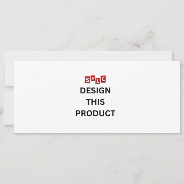 VENTE! Invitation - 4" x 9.25" - Sur mesure (Devant)