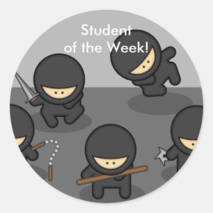VENTE ! Stickers Étudiant de la semaine à Ninja