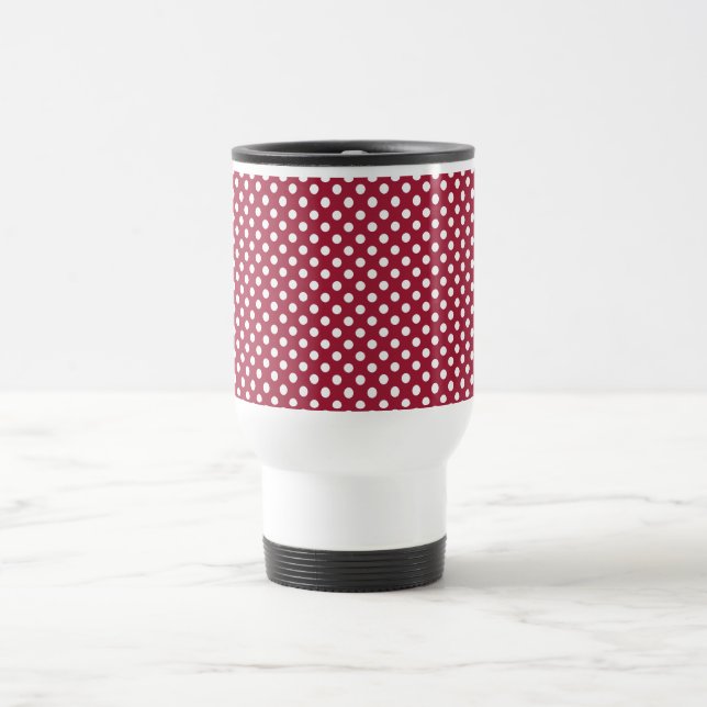 VENTE - tasse rouge-foncé de voyage de point de (Centre)
