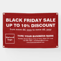 Vente Vendredi Noir sur bannière Rectangle Rouge