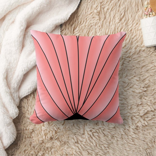 Ventilateur Art déco Design Oreiller rose (Couverture)