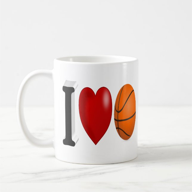 Ventilateur de basket demi-texte Café Mug (Gauche)