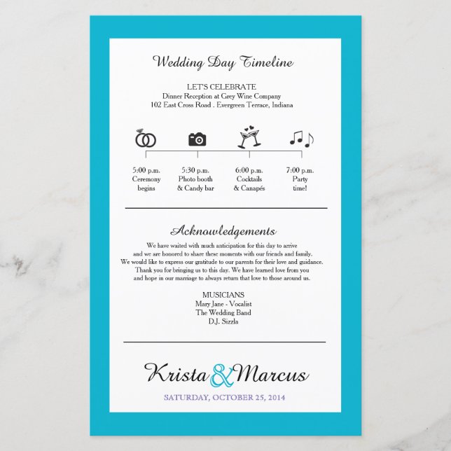 Ventilateur de chronologie Mariage de silhouettes  (Devant)