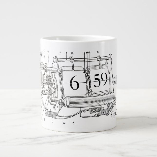 Ventilateurs de l'horloge à retourner Café Mug (Devant)