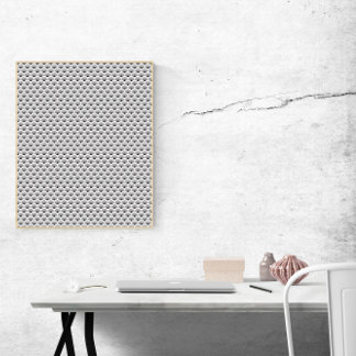 Ventilateurs Noir Art Déco Motif Blanc
