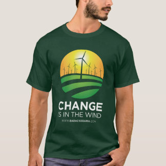Vents d'Obama du T-shirt des hommes de changement