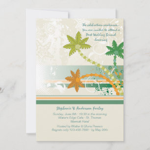 Vents tropicaux Post Mariage Brunch Invitation