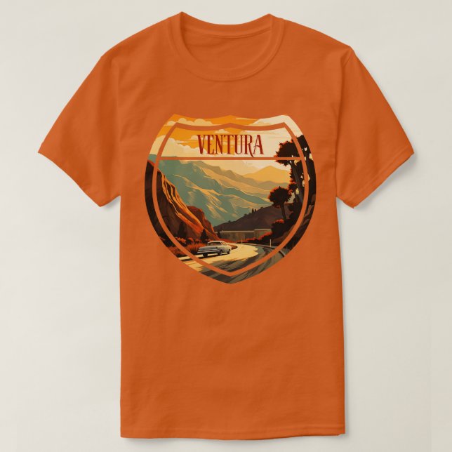 Ventura Highway California Pittoresque Road TShirt (Design devant)