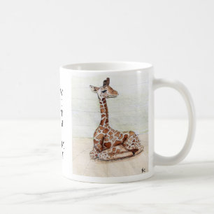 "Venu reposez-vous avec la tasse de girafe de Me