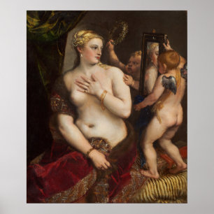 Vénus avec miroir par Titian - Poster